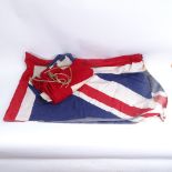 A large Union Jack, 183cm x 136cm, and a smaller Union Jack (2)