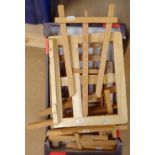 A collection of modern picture easels