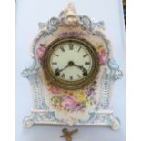 A Royal Bonn mantel clock "La Mosella", height 32.5cm