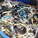 A box of mixed costume jewellery