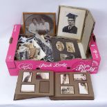A large quantity of Vintage original family photographs, including an album