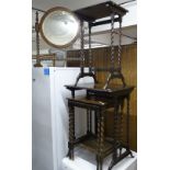 4 barley twist occasional tables, and a barley twist dressing table mirror