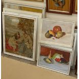 Covell, 3 oil on boards, still life studies, framed, Jane Haken, acrylics, still life study, and