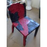 A Casamania & Horm Stone Roses Remember Me Chair, custom made from the Stone Roses T-shirts and