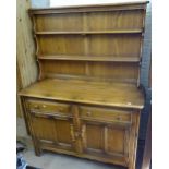 An Ercol elm Welsh dresser (Golden Dawn range), W121cm