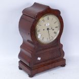 A Barraud & Lund of Cornhill London mahogany-cased 8-day bracket clock, shaped case with cream