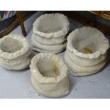 2 pairs of concrete sack design planters