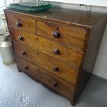 A Georgian mahogany chest of 5 drawers, W100cm