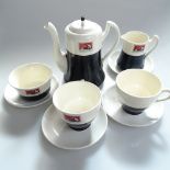 1930s In His Master's Voice Tea for Two set by Thomas Forester & Sons (with matched saucers)