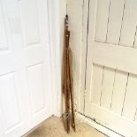 A Vintage Allcocks split-cane sectional fishing rod and a Hardy's 3 piece rod, with covers