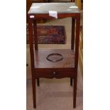 A Georgian mahogany washstand, W33cm