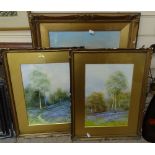 Herbert Tomlinson, 3 original watercolours, dated 1921 and 1932, gilt-framed (3)