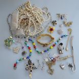 Costume jewellery, brooches, necklaces etc