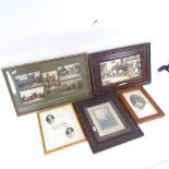 Various Royal ephemera, and pictures of Battle Abbey, all framed (5)