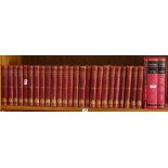 A set of 25 leather-bound Waverley novels by Sir Walter Scott, and 3 Churchill books