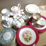 Various decorative china, including Minton, a Royal Albert teapot, Wedgwood plates etc