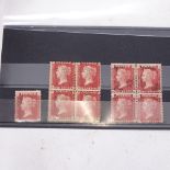 Various British stamps, including 1864/79 penny plate numbers with PL.88 le cat etc