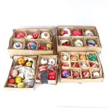 A collection of various Vintage Christmas decorations and baubles