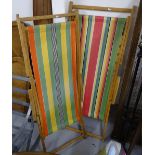 2 folding deckchairs