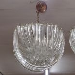 WITHDRAWN. An Italian Murano glass chandelier of stylised design