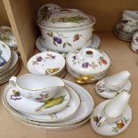 Royal Worcester Evesham pattern oval casserole, length 30cm, platters, tureen etc