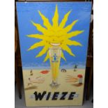 Wieze painted advertising panel, W91cm, H152cm