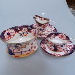 Cauldon Ware Victorian porcelain teaset with Imari style decoration