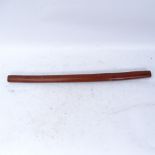 A modern Wakizashi short sword, in hardwood scabbard, overall length 72cm (currently stuck inside