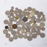 Various British and world coins, including Channel Islands and Commonwealth