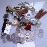 A collection of miscellaneous watches, to include Astron, Ingersoll, a lady's cocktail watch by J
