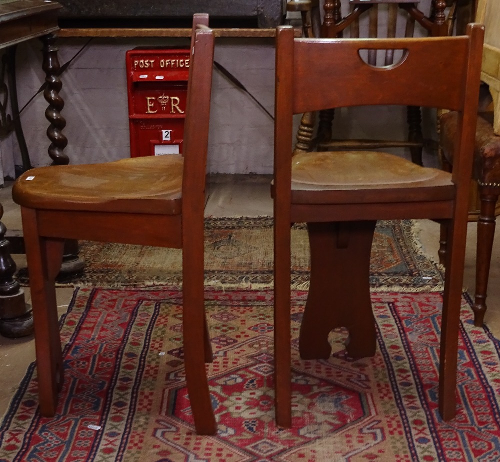 A pair of Arts and Crafts chairs attributed to Liberty & Co - Image 2 of 2