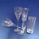 6 Italian crystal Champagne flutes, RCR wine goblets, and 6 tumblers