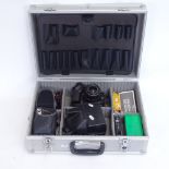 Various cameras, equipment and hardshell carrying case, including Minolta, Fuji etc