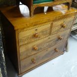 A Victorian mahogany 4-drawer chest, W92cm, H83cm