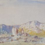 Harry Morley ARA (1881 - 1943), watercolour, figures in mountain landscape, signed, 8" x 13", framed