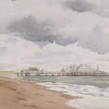 R L Guy, watercolour, Palace Pier Brighton, 9" x 13", framed Very good condition