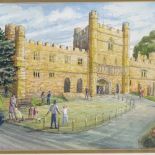 H Rooke, watercolour, Battle High Street, 1989, 12" x 17", and 2 other watercolours of Battle