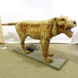 A full size automaton tiger, probably early to mid-20th century, electric powered with moving head