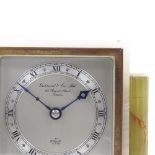 GARRARD & CO LTD - an Art Deco onyx-cased Elliott mantel clock, silvered dial with Roman numeral