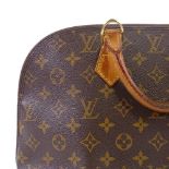 Louis Vuitton, monogram Alma handbag with tan leather handles and mounts, length 36cm...