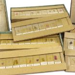 3 boxes of microscope slides, with labels for St Mary's Hospital, Innoculation Deptartment,