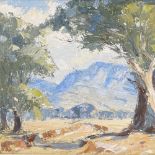 Alfred Stanley Gant (1917 - 1984), oil on board, Australian gum trees, signed and dated 1962?, 12" x