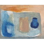 After William Scott, mid-20th century oil on board, abstract still life, unsigned, 11" x 14",