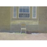 David Tindle, gouache, chair by a window, signed with monogram, 9.5" x 13", framed Good condition
