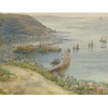 Edwin Harris (1882 - 1915), watercolour, view of Mousehole, 12" x 16", framed Very good condition