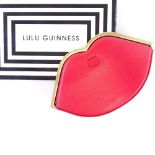 Lulu Guiness - Lip Frame Clutch, with original labels, box and outer bag. Unused condition.