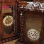 2 mahogany-cased drop-dial wall clocks (2)
