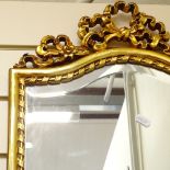 A modern gilt-framed bevelled-edge wall mirror, overall height 88cm