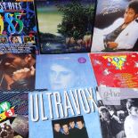 Various vinyl LPs and records, including Fleetwood Mac, Ultravox etc