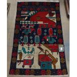 A Beluchi war rug, 132cm x 76cm